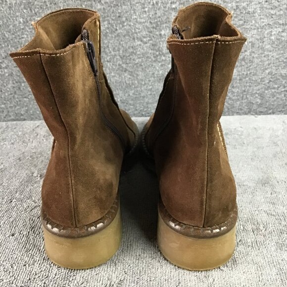 La CANADIENNE Brown Suede Ankle Boots Size 7.5 M - Picture 4 of 13